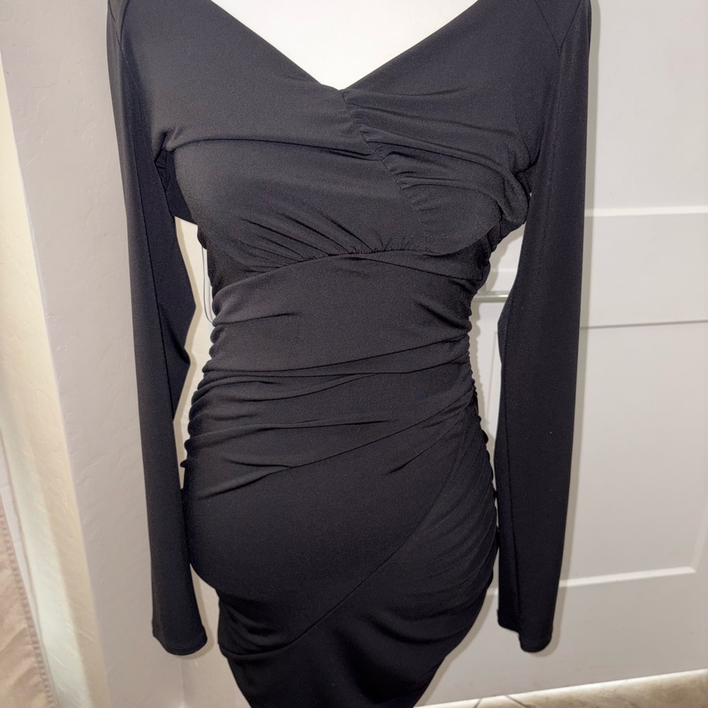 Guess Black Long Sleeve Dress